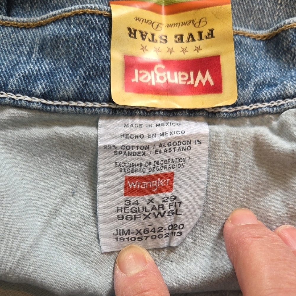 Wrangler NWT Five Star Premium Denim Flex //Men's Regular Fit 34 × 29 - Picture 2 of 11